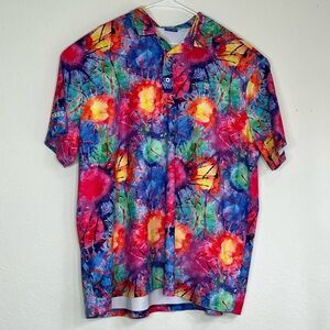 Hreski Performance Golf Polo Short Sleeve Paint Splatter Design 3XL Mens